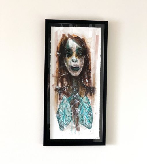 Amber_Michelle_Russell-Beneath-FRAMED-Watercolor_Acrylic_on_Cold_Press-12x27-15x30